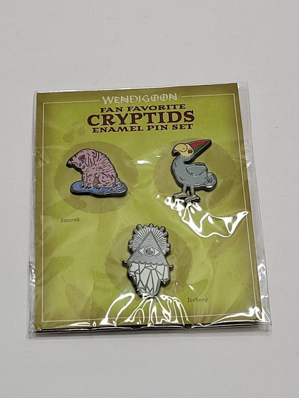 Wendigoon Fan Favorite Cryptids Enamel Pins Squonk Dodo Bird Iceberg New